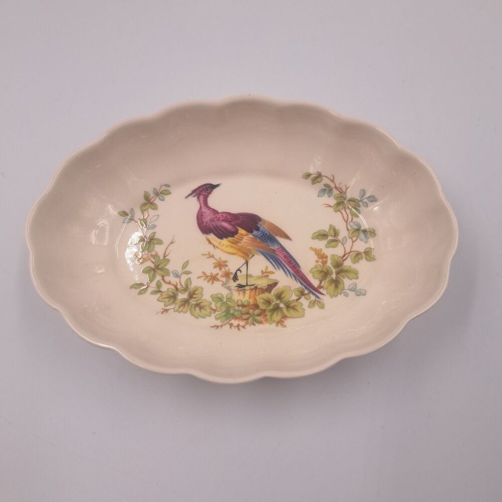 Spode Chelsea Bird Small Oval Fluted Dish